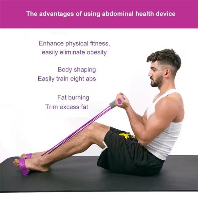 : Portable Lightweight Purple Fitness Pull Rope - Durable Resistance Bands for Home Workouts
